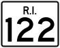 Rhode Island Route 122 marker