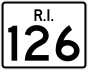 Rhode Island Route 126 marker
