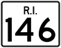 Rhode Island Route 146 marker