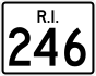 Rhode Island Route 246 marker