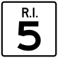 Rhode Island Route 5 marker