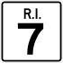 Rhode Island Route 7 marker