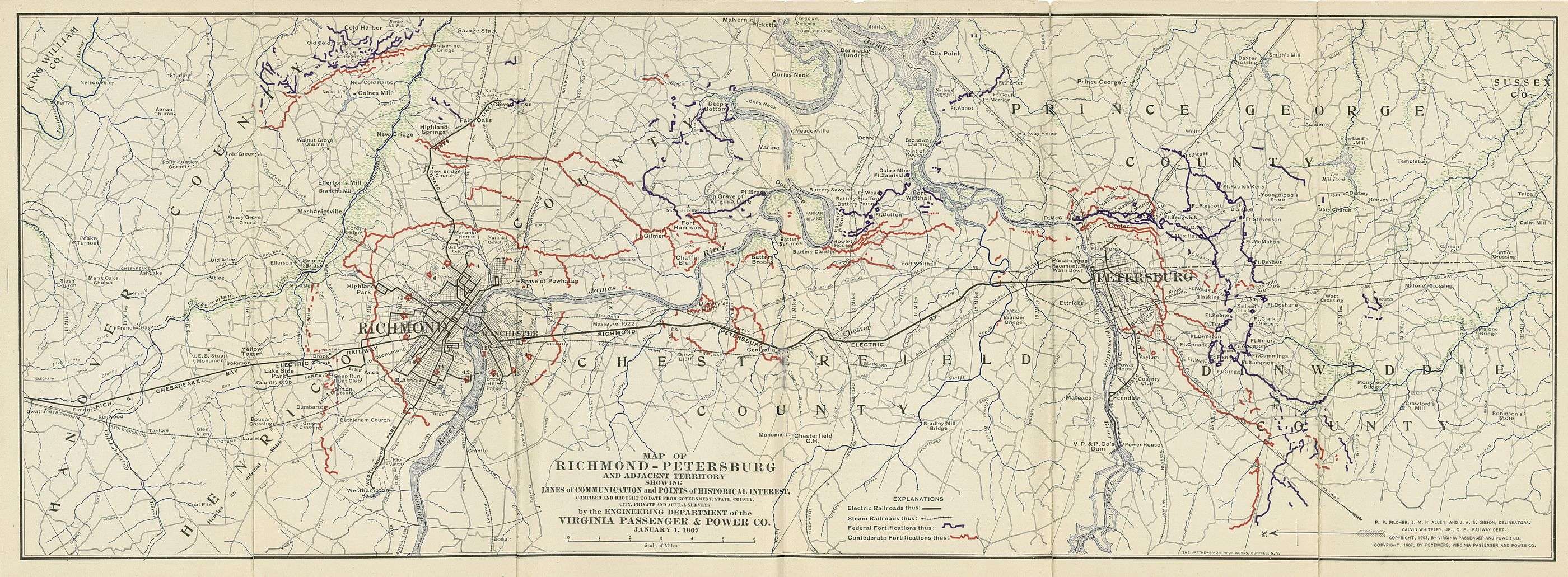The Tidewater and Western is shown in Chesterfield County, Virginia in that shows the Tidewater and Western tracks across Chester to Bermuda Hundred.