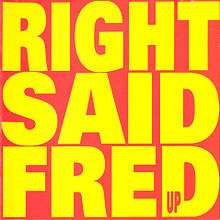 The band's name takes up the entire cover, colored in yellow. The album title appears in the 'D' of 'Fred', colored in red.