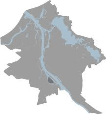 Location of Lucavsala (dark green) in Riga