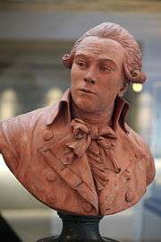 Bust of a severe-looking Robespierre