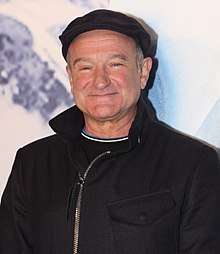 Photo of Robin Williams at the Happy Feet premiere in 2011.