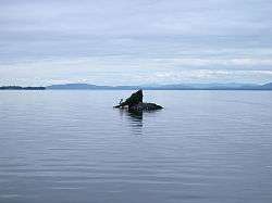 Rock Dunder in Lake Champlain, near Burlington, Vermont