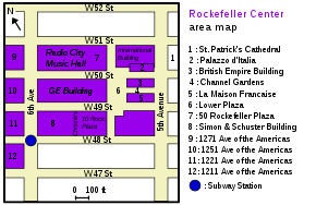 Map of Rockefeller Center