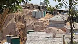 Shacks built for Rohingya refugees in Balukhali