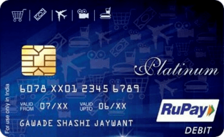 A sample of an older RuPay Debit card