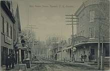 Rue Notre-Dame, Nicolet, Québec, vers 1910