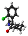 (S)-Ketamine ball-and-stick model