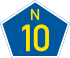 National route N10 shield