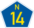 National route N14 shield