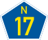National route N17 shield