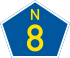 National route N8 shield