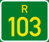 Regional route R103 shield