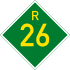 Provincial route R26 shield