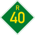 Provincial route R40 shield