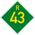 Provincial route R43 shield