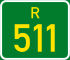 Regional route R511 shield
