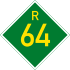 Provincial route R64 shield