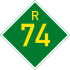 Provincial route R74 shield