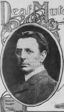 Photo illustration of Douglas Tilden from San Francisco Call article in 1903.
