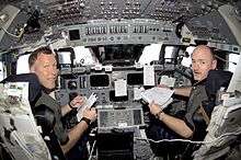 Photo of STS-108 commander Dominic L. Gorie and pilot Mark Kelly.
