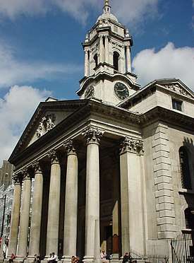 Photograph of the front of St George's Hanover Square