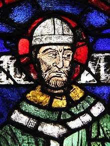 Stained glass image of Thomas Becket