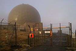 Radar dome at RRS Saxa Vord.
