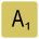 Scrabble tile for "A"