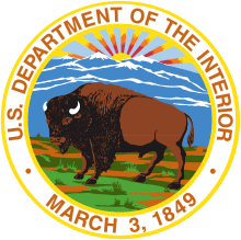 Seal of the United States Department of the Interior, where Schmidt worked as a member of the US Geological Survey for 20 years.