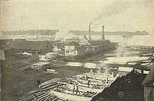 old photo of lumber mill