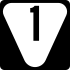 State Route 1 secondary marker