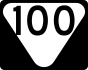 State Route 100 secondary marker