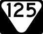 State Route 125 secondary marker