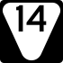 State Route 14 secondary marker