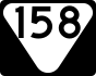State Route 158 secondary marker