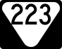 State Route 223 marker