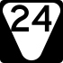 State Route 24 secondary marker