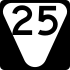 State Route 25 secondary marker