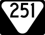 State Route 251 marker