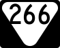 State Route 266 marker