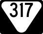 State Route 317 marker