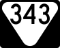 State Route 343 marker