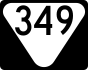 State Route 349 marker