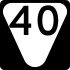 State Route 40 secondary marker
